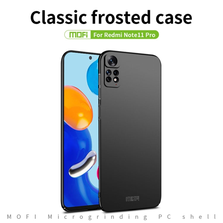 For Xiaomi Redmi Note 11 Pro Global MOFI Frosted PC Ultra-thin Hard Phone Case(Blue) by MOFI