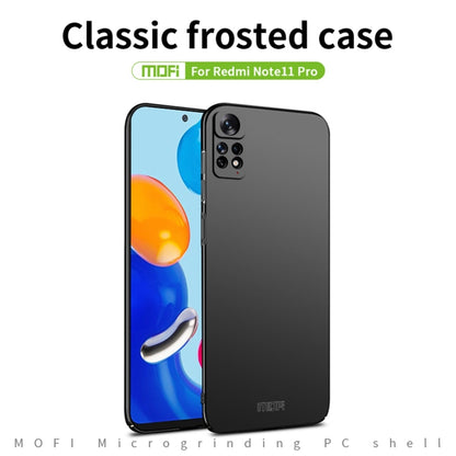 For Xiaomi Redmi Note 11 Pro Global MOFI Frosted PC Ultra-thin Hard Phone Case(Blue) by MOFI