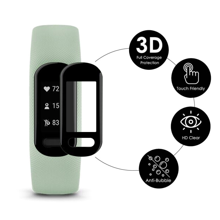 1 PC For Garmin Smart 5 ENKAY 3D Full Coverage Soft PC Edge + PMMA HD Screen Watch Film - Screen Protector by ENKAY | Online Shopping UK | buy2fix
