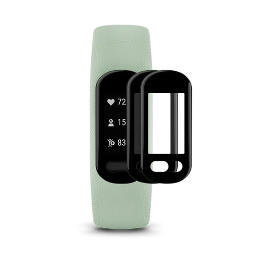 2 PCS For Garmin Smart 5 ENKAY 3D Full Coverage Soft PC Edge + PMMA HD Screen Watch Film