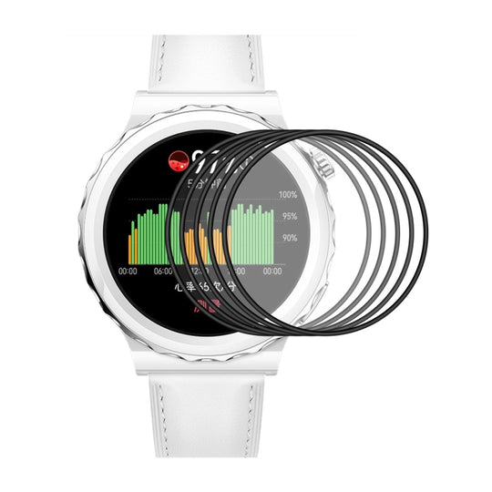 5 PCS For Huawei Watch GT 3 Pro 43mm ENKAY 3D Full Coverage Soft PC Edge + PMMA HD Screen Watch Film