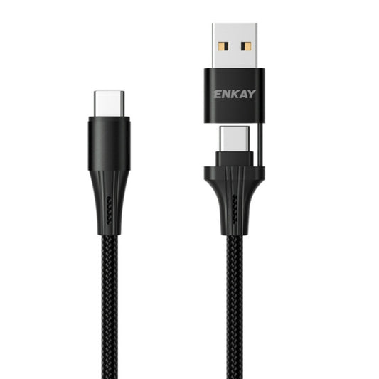 ENKAY PD100W 2 in 1 USB-A / USB-C to Type-C 5A Fast Charging Cable, Length: 1m by ENKAY
