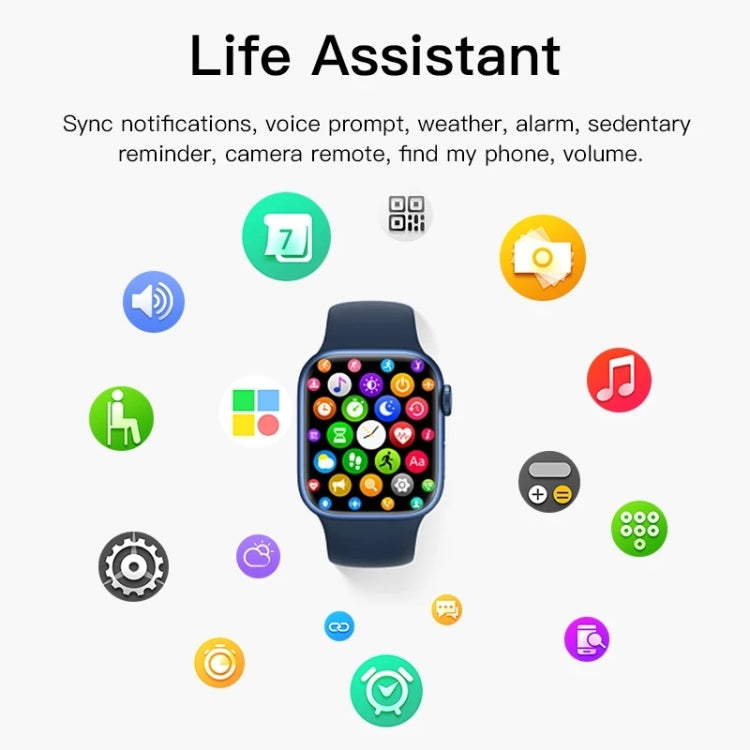 CT7 1.7 inch Color Screen Smart Watch,Support Heart Rate Monitoring/Blood Pressure Monitoring(White) by buy2fix