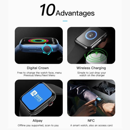 CT7 1.7 inch Color Screen Smart Watch,Support Heart Rate Monitoring/Blood Pressure Monitoring(White) by buy2fix