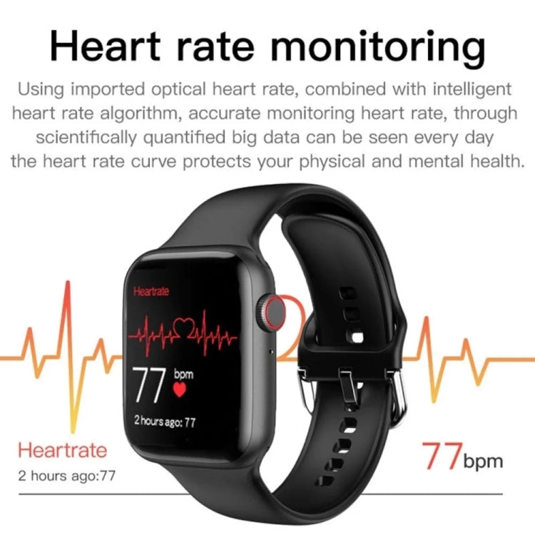 T500 Plus 1.54 inch Color Screen Smart Watch,Support Heart Rate Monitoring/Blood Pressure Monitoring(White) by buy2fix