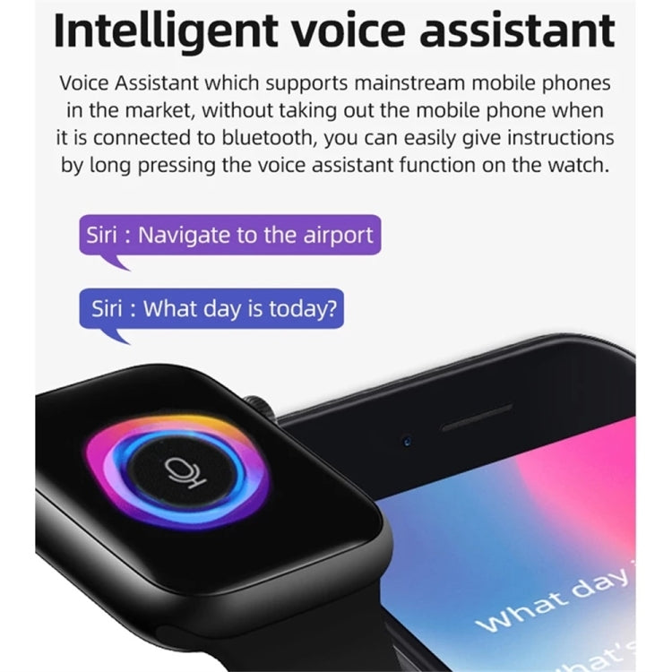 T500 Plus 1.54 inch Color Screen Smart Watch,Support Heart Rate Monitoring/Blood Pressure Monitoring(White) by buy2fix