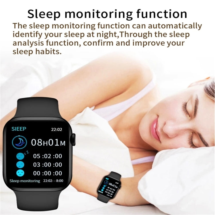 T500 Plus 1.54 inch Color Screen Smart Watch,Support Heart Rate Monitoring/Blood Pressure Monitoring(White) by buy2fix