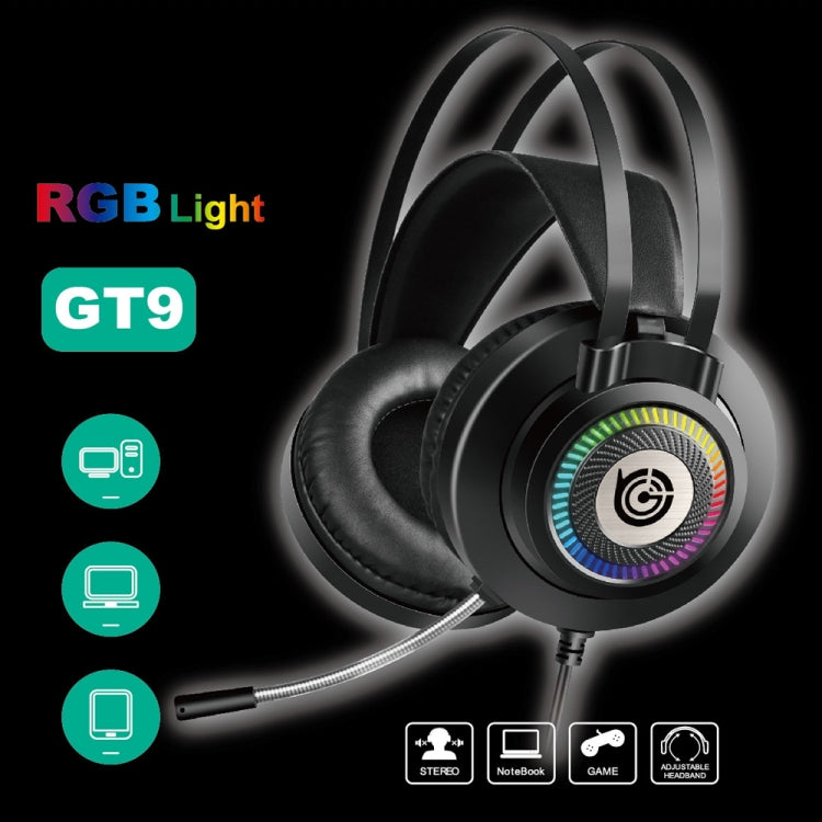 GT9 Professional LED Light Wired Gaming Headset with Mic for PC/PS4/PS5 by buy2fix