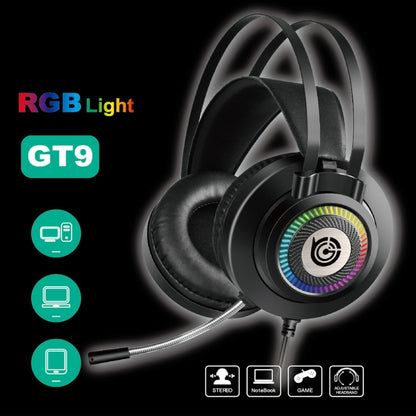 GT9 Professional LED Light Wired Gaming Headset with Mic for PC/PS4/PS5 by buy2fix