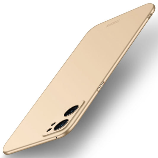 For OPPO Reno7 5G Global / Find X5 Lite MOFI Frosted PC Ultra-thin Hard Case(Gold) - OPPO Cases by MOFI | Online Shopping UK | buy2fix