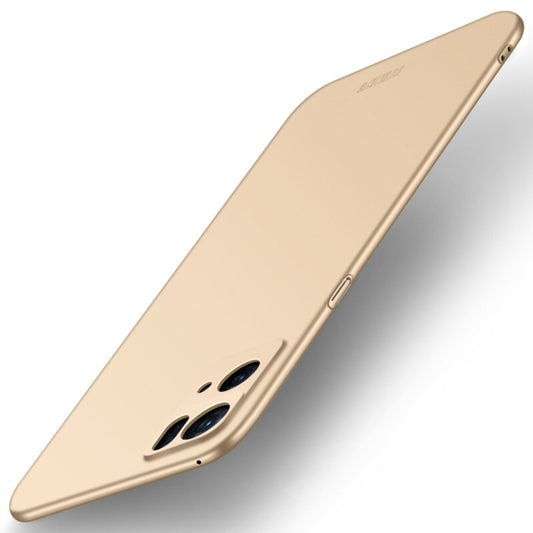 For OPPO Reno7 Pro MOFI Frosted PC Ultra-thin Hard Case(Gold) - OPPO Cases by MOFI | Online Shopping UK | buy2fix