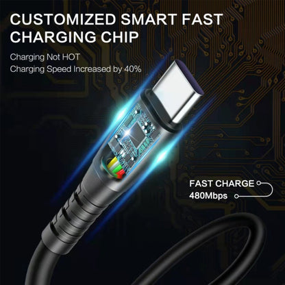 USB to Type-C 1.5m Spring Telescopic Mobile Phone Fast Charging Data Cable - USB-C & Type-C Cable by buy2fix | Online Shopping UK | buy2fix