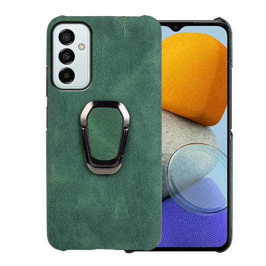 For Samsung Galaxy M23 5G / F23 5G Ring Holder PU Phone Case(Dark Green) - Galaxy Phone Cases by buy2fix | Online Shopping UK | buy2fix