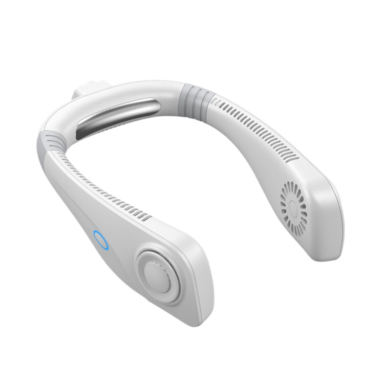 Aromatherapy Leafless Cooling Hanging Neck Fan Mini USB Portable Fan(White) by buy2fix