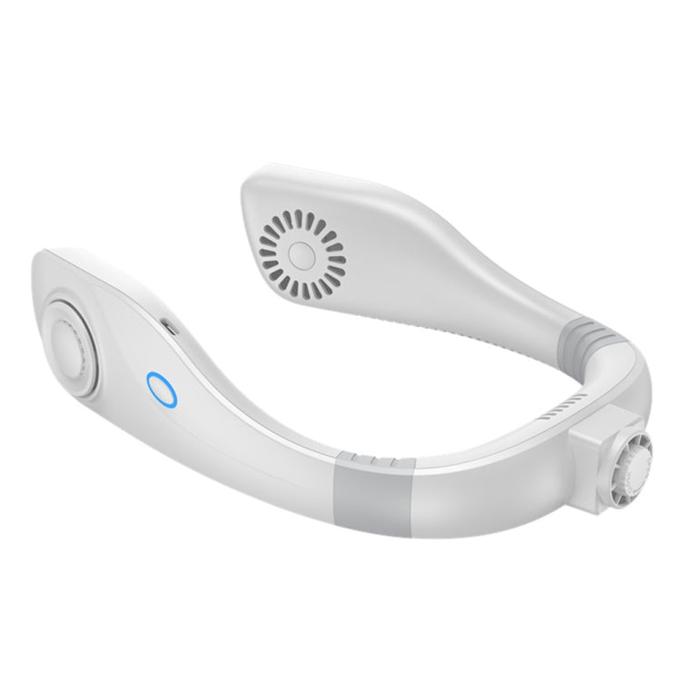 Aromatherapy Leafless Cooling Hanging Neck Fan Mini USB Portable Fan(White) by buy2fix