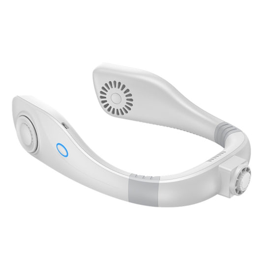 Aromatherapy Leafless Cooling Hanging Neck Fan Mini USB Portable Fan(White) by buy2fix