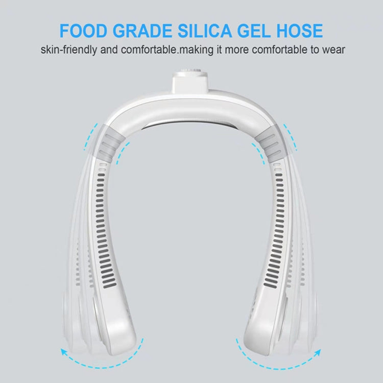 Aromatherapy Leafless Cooling Hanging Neck Fan Mini USB Portable Fan(White) by buy2fix