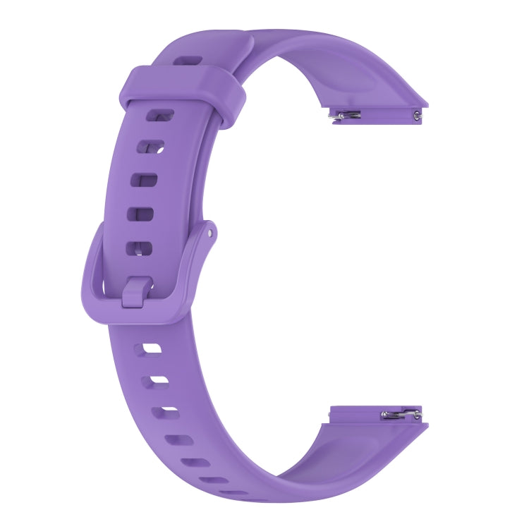 For Huawei Band 7 Solid Color Silicone Watch Band(Purple) by buy2fix