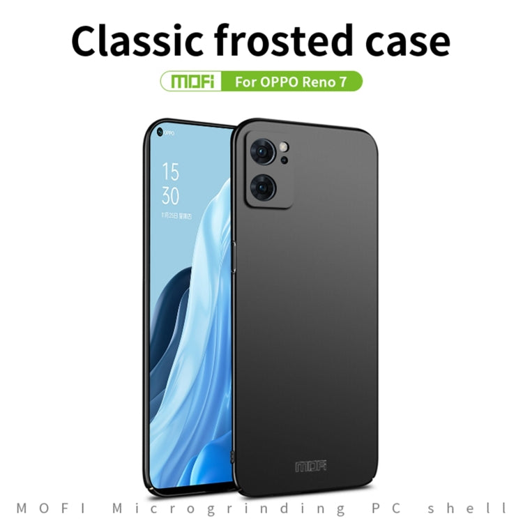 For OPPO Reno7 4G / F21 Pro 4G MOFI Frosted PC Ultra-thin Hard Case(Black) - OPPO Cases by MOFI | Online Shopping UK | buy2fix