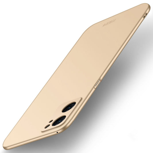 For OPPO Reno7 4G / F21 Pro 4G MOFI Frosted PC Ultra-thin Hard Case(Gold) - OPPO Cases by MOFI | Online Shopping UK | buy2fix