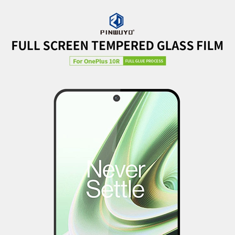 For OnePlus 10R 5G PINWUYO 9H 2.5D Full Screen Tempered Glass Film(Black) - OnePlus Tempered Glass by PINWUYO | Online Shopping UK | buy2fix