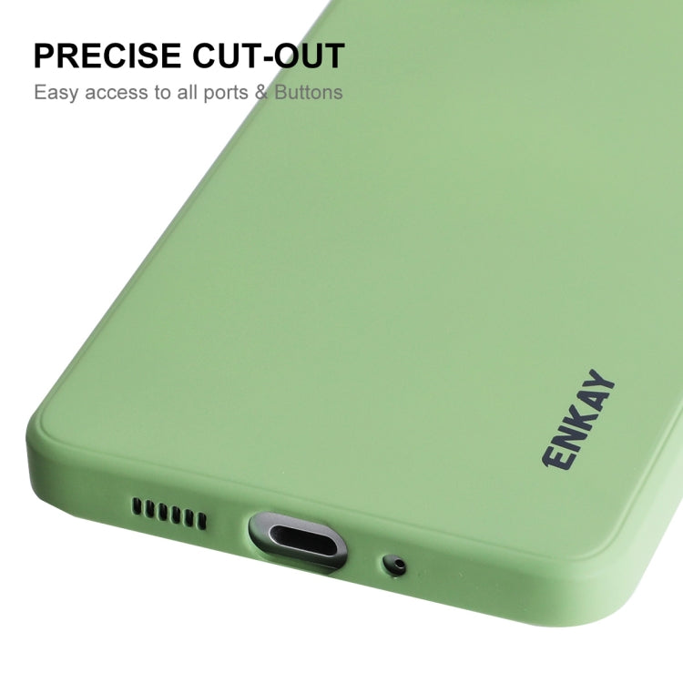 For Samsung Galaxy A73 5G ENKAY Liquid Silicone Soft Shockproof Phone Case(Beige) by ENKAY