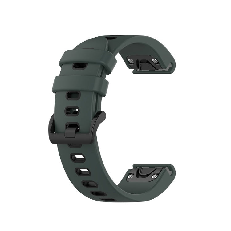For Garmin EPIX Gen2 22mm Silicone Sports Two-Color Watch Band(Olive Green+Black) by buy2fix