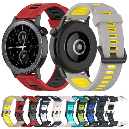 For Samsung Gear S2 Classic 20mm Vertical Pattern Two-Color Silicone Watch Band(Red+Black) - Watch Bands by buy2fix | Online Shopping UK | buy2fix