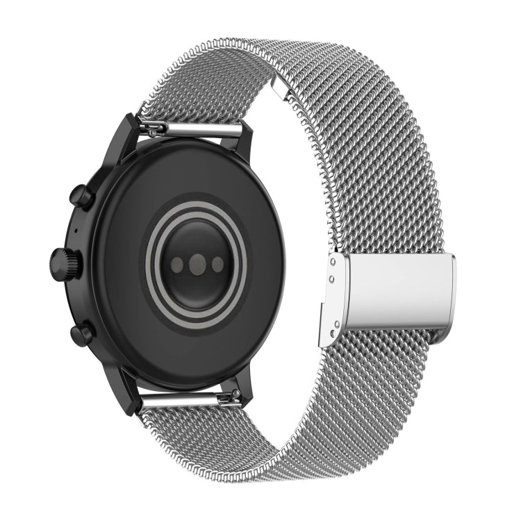 22mm Milan Metal Steel Mesh One Buckle Watch Band For Huawei GT3 Pro 46mm(Silver) by buy2fix