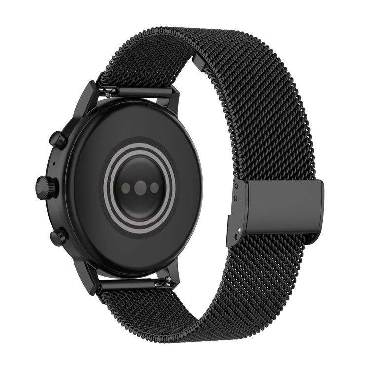 22mm Milan Metal Steel Mesh One Buckle Watch Band For Huawei GT3 Pro 46mm(Black) by buy2fix