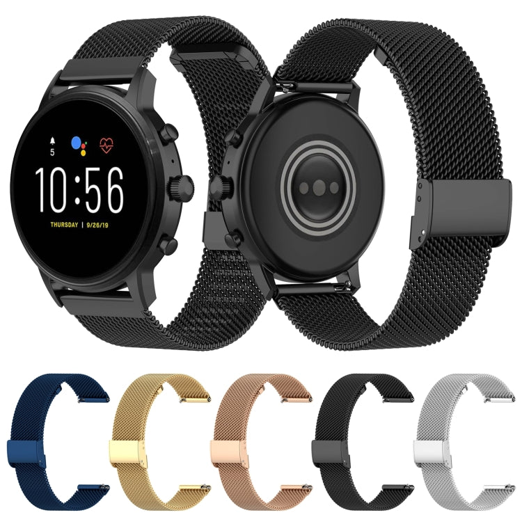 22mm Milan Metal Steel Mesh One Buckle Watch Band For Huawei GT3 Pro 46mm(Silver) by buy2fix