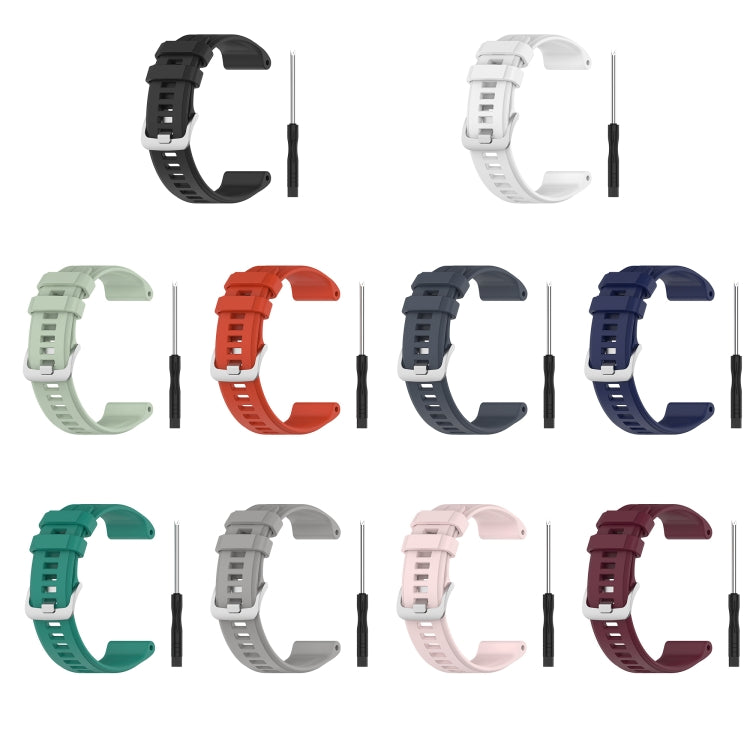 For Garmin Descent G1 22mm Silicone Sports Watch Band(Black) by buy2fix