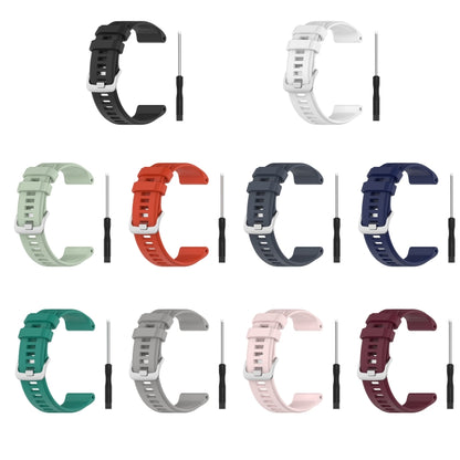 For Garmin Descent G1 22mm Silicone Sports Watch Band(Black) by buy2fix