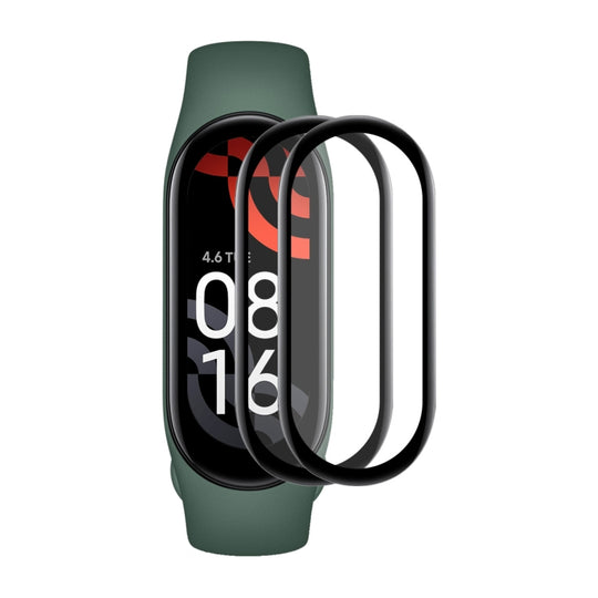 2 pièces pour Xiaomi Mi Band 7 ENKAY 3D couverture complète bord PC souple + Film de protection d'écran PMMA HD