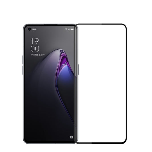 For OPPO Reno8 Pro PINWUYO 9H 2.5D Full Screen Tempered Glass Film(Black) - OPPO Tempered Glass by PINWUYO | Online Shopping UK | buy2fix