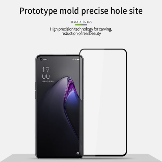 For OPPO Reno8 Pro+ PINWUYO 9H 2.5D Full Screen Tempered Glass Film(Black) - OPPO Tempered Glass by PINWUYO | Online Shopping UK | buy2fix