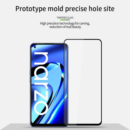 For OPPO Realme Narzo 50 Pro PINWUYO 9H 2.5D Full Screen Tempered Glass Film(Black) - Realme Tempered Glass by PINWUYO | Online Shopping UK | buy2fix