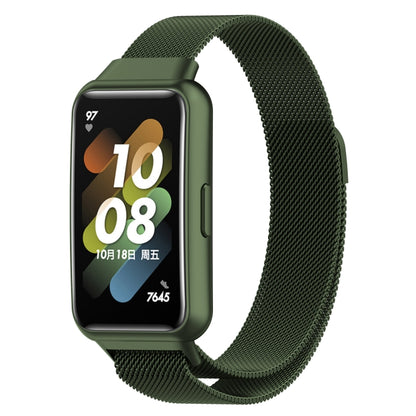 For Huawei Band 7 Milan Magnetic Watch Band(Green) - Watch Bands by buy2fix | Online Shopping UK | buy2fix