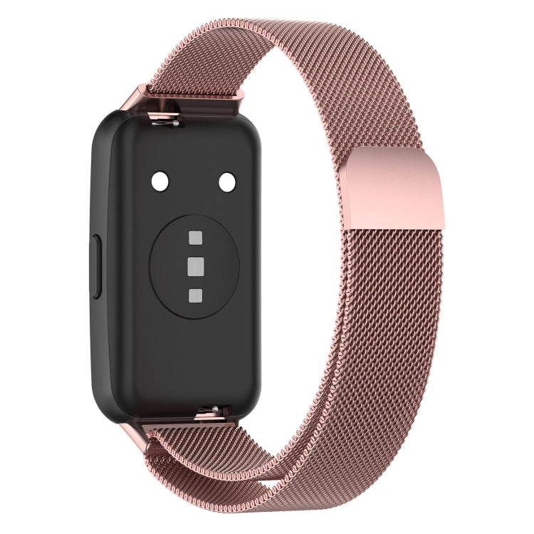 For Huawei Band 7 Milan Magnetic Watch Band(Rose Pink) by buy2fix