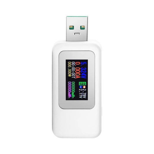KWS-MX18 10 in 1 USB DC Tester Current 4-30V Voltage Meter Timing Ammeter Digital Meter(White) - Current & Voltage Tester by buy2fix | Online Shopping UK | buy2fix