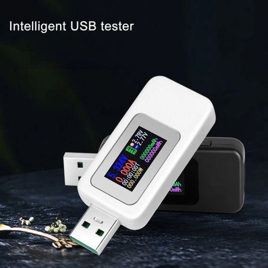 KWS-MX18 10 in 1 USB DC Tester Current 4-30V Voltage Meter Timing Ammeter Digital Meter(White) - Current & Voltage Tester by buy2fix | Online Shopping UK | buy2fix