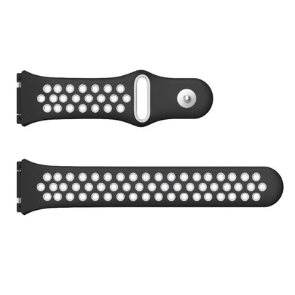 For Fitbit Ionic Breathable Two-tone Silicone Watch Band(Black White) - Watch Bands by buy2fix | Online Shopping UK | buy2fix