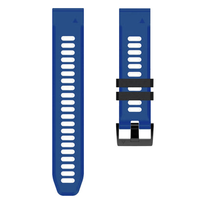 For Garmin Approach S62 22mm Silicone Sports Two-Color Watch Band(Midnight Blue + White) - Watch Bands by buy2fix | Online Shopping UK | buy2fix