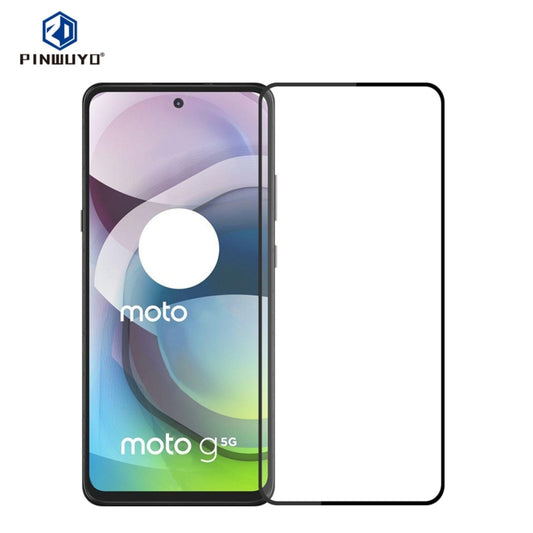 For Motorola Moto E32 PINWUYO 9H 2.5D Full Screen Tempered Glass Film(Black) - Motorola Tempered Glass by PINWUYO | Online Shopping UK | buy2fix