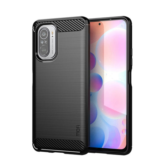 For Xiaomi Redmi Note 11T Pro 5G / 11T Pro Plus 5G MOFI Gentleness Series Brushed Texture Carbon Fiber Soft TPU Case(Black) -  by MOFI | Online Shopping UK | buy2fix