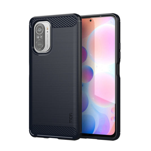 For Xiaomi Redmi Note 11T Pro 5G / 11T Pro Plus 5G MOFI Gentleness Series Brushed Texture Carbon Fiber Soft TPU Case(Blue) -  by MOFI | Online Shopping UK | buy2fix