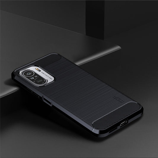 For Xiaomi Redmi Note 11T Pro 5G / 11T Pro Plus 5G MOFI Gentleness Series Brushed Texture Carbon Fiber Soft TPU Case(Blue) -  by MOFI | Online Shopping UK | buy2fix