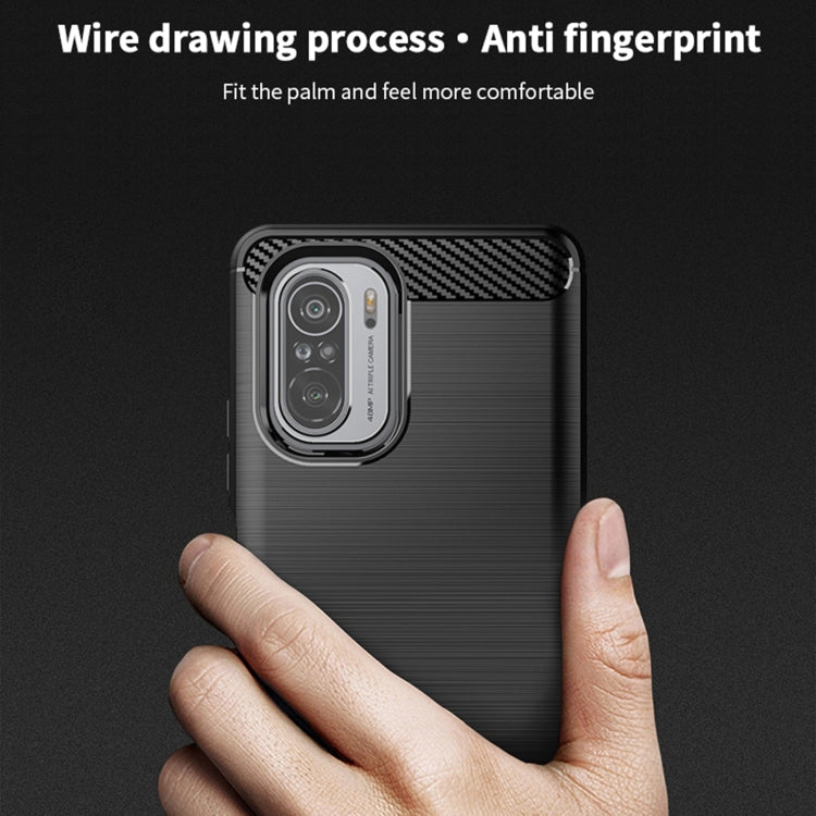 For Xiaomi Redmi Note 11T Pro 5G / 11T Pro Plus 5G MOFI Gentleness Series Brushed Texture Carbon Fiber Soft TPU Case(Red) -  by MOFI | Online Shopping UK | buy2fix