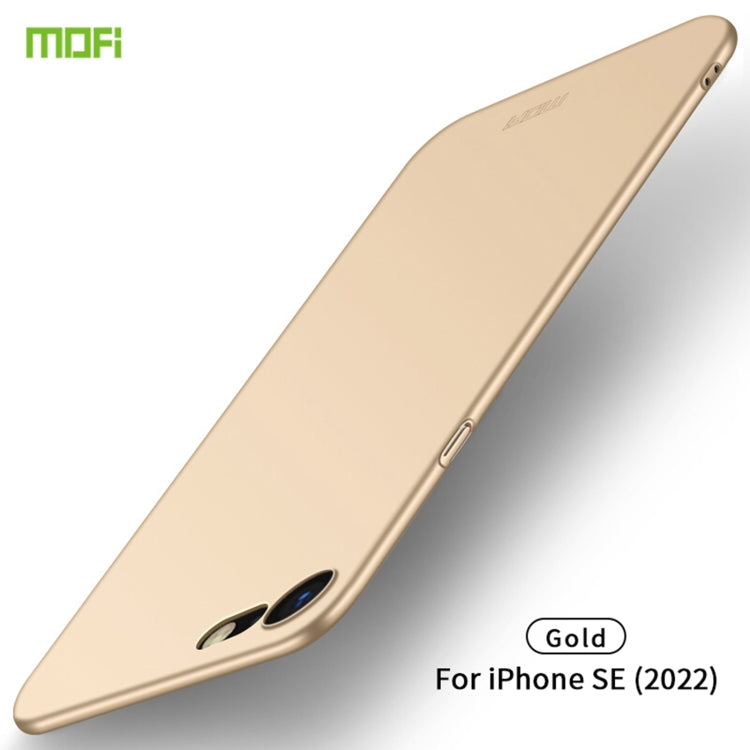 For iPhone SE 2022 / 2020 MOFI Frosted PC Ultra-thin Hard Case(Gold) - iPhone SE 2022 / 2020 / 8 / 7 Cases by MOFI | Online Shopping UK | buy2fix