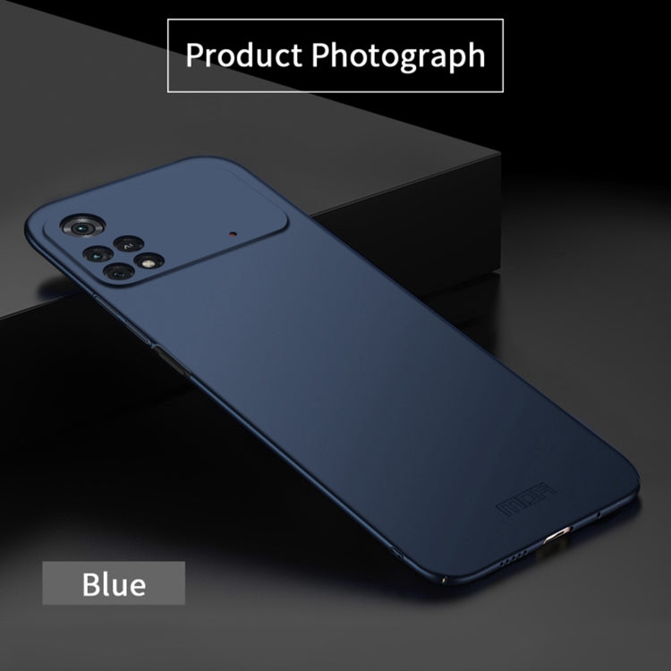 For Xiaomi POCO M4 Pro 4G MOFI Frosted PC Ultra-thin Hard Case(Blue) - Xiaomi Cases by MOFI | Online Shopping UK | buy2fix